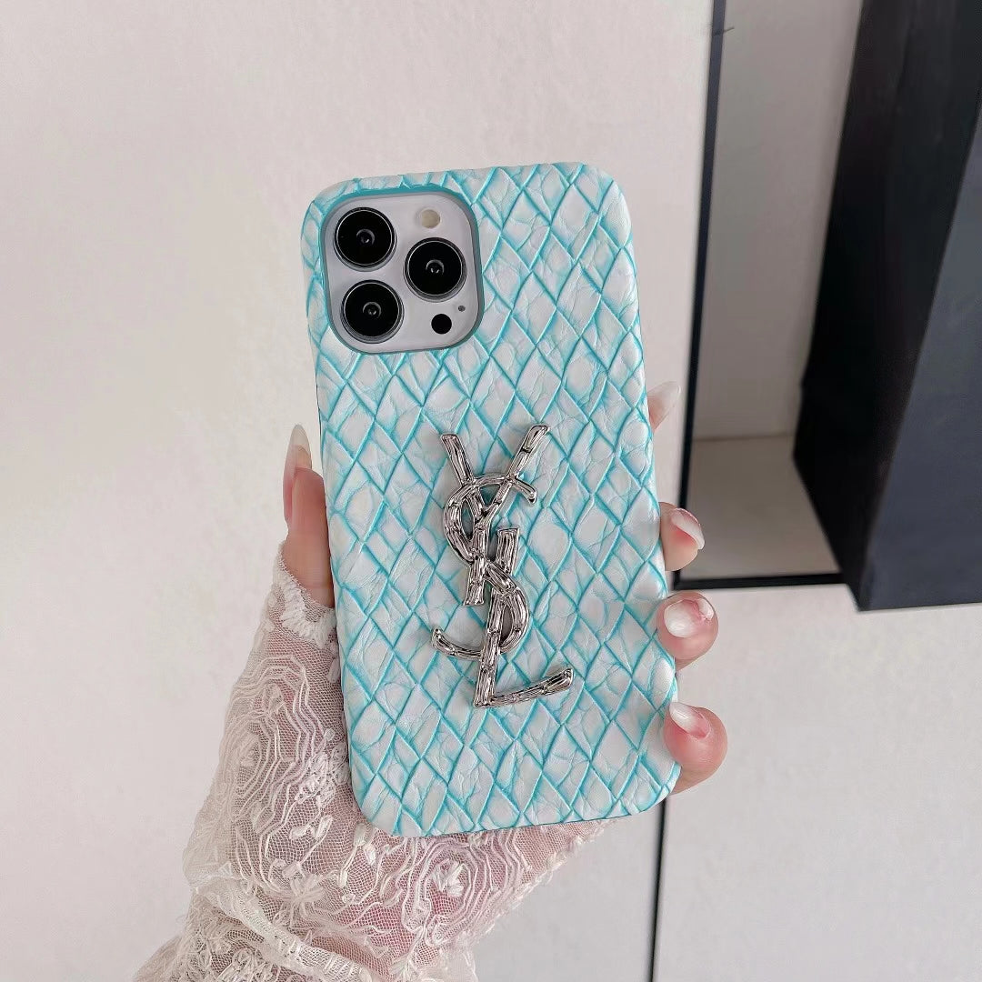 YSL Rattan Pastel Phone Case