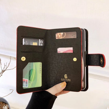 Goyard Universal Luxury Double Flip Wallet Case - Fits Most Models