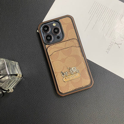 Coach Back Card Slot iPhone Cases