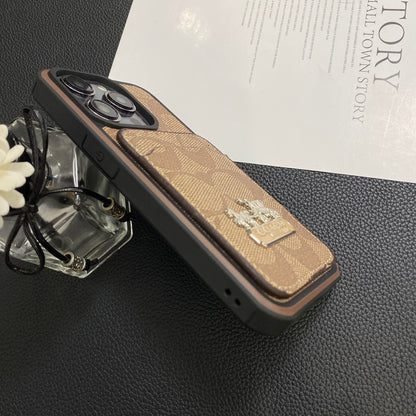 Coach Back Card Slot iPhone Cases