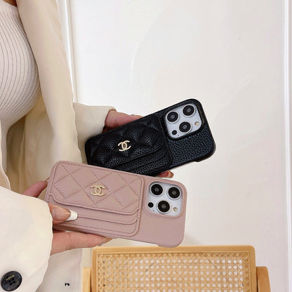 CN Pastel Double Card Slots iPhone Cases