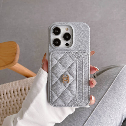 CN Pastel Double Card Slots iPhone Cases
